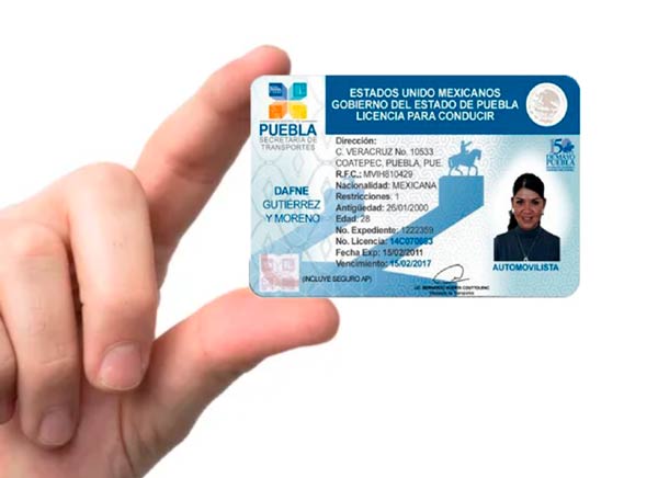 Licencia de conducir Puebla Precio en 2023